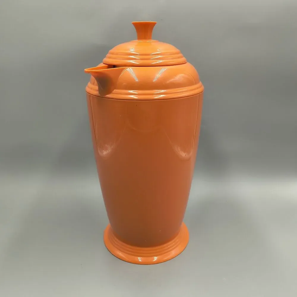 Vintage Fiesta Ware Copco Plastic Thermal Coffee Carafe Pitcher Persimmon 32oz
